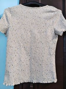 Smocked Floral V-Neck Top❤️