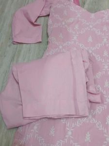 Pink Chikankari Kurta Set