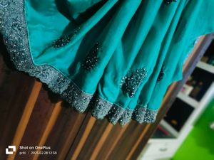 Women And Girls Sea Green Saree
