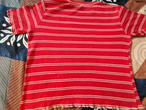 Red and White Striped T-Shirt