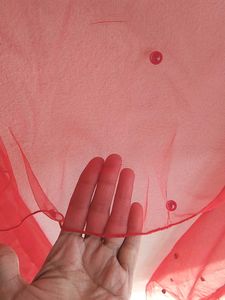 Red Beaded Dupatta