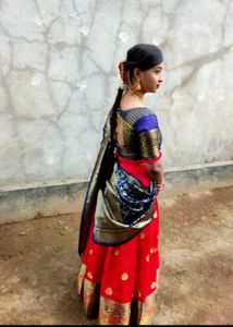 Red Lehenga Choli South Indian style silk