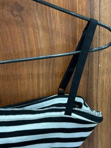 Zara Striped Cropped Tank Top