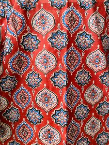 Maroon Geometric Print Kurta with Pants