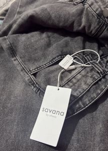🎀Savana Grey Wide-Leg Jeans