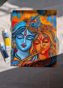 Handmade Radha Krishna Painting