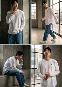 Classic White Long Sleeve Top