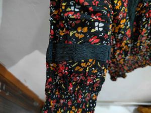 Patrons of Peace Cottage Cropped 3/4 Sleeve Black