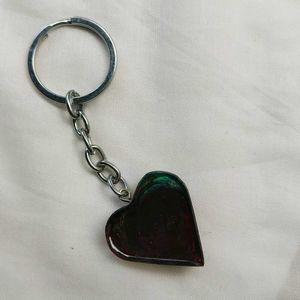 Sparkly Heart Keychain