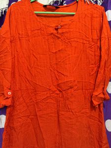 Bright Orange Ethnic Kurta
