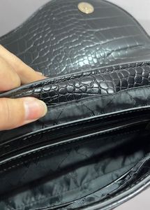 Chic Croc Embossed Shoulder Bag