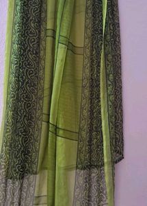 Green&amp;black Kurta set(kurti, pant, duppata)