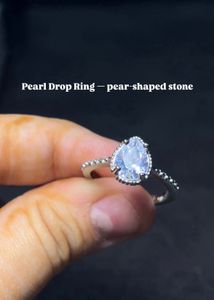 Elegant Pear Drop Ring