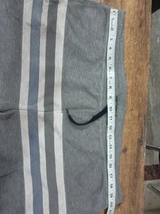 Men's Grey Striped Athletic Shorts