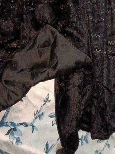Black Faux Fur Shawl