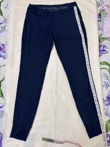Reebok Navy Blue Cuffed Jogger Pants