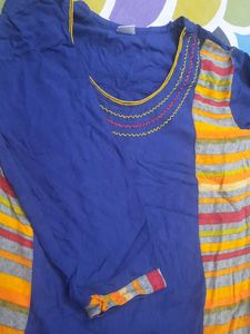 Vibrant Tree Embroidered Kurta