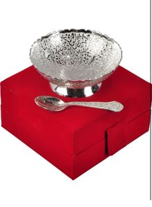 🆕German Silver Bowl Set With Spoon