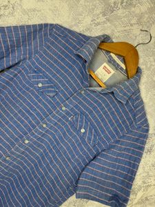 Levi's Blue Plaid Short Sleeve Shirt
