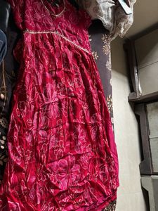 Vibrant Floral Print Saree with Sequins