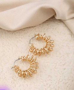 Gold Spiral Hoop Earrings