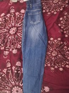 High-Waisted Paper bag Denim Jeans with Belt