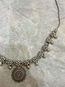 Oxidized Silver choker