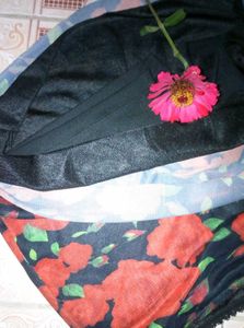 Vintage Rose Print Mini Skirt