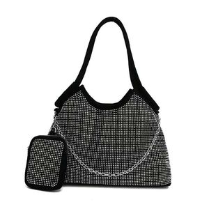 Rhinestone Handbag with Pouch for Women premium qu