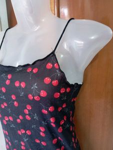Shein Cherry Print Bodycon Dress
