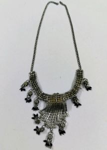 Black stone chain Necklace Rhinestone/Unique/sty