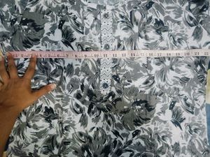 🇳🇿💫🎀Elegant Grey Floral Print Kurta Set