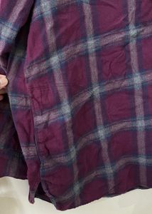 Purple Plaid Tunic Top