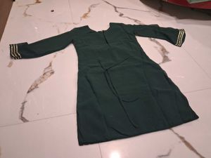 Elegant Emerald Green Kurta Set with Dupatta