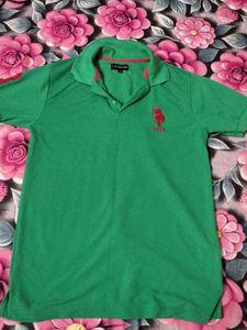 Green T-Shirt with Heart Detail