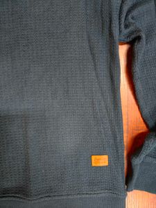 Men's Textured Teal Sweatshirt