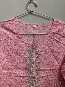 Pink Printed Kurta