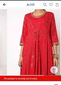 2 pieces Pink Kurta Set with Gold Print