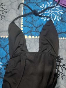 Sleek Black One-Piece Swimsuit
