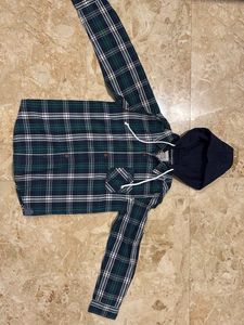 Men's Plaid Hooded Flannel Shirt