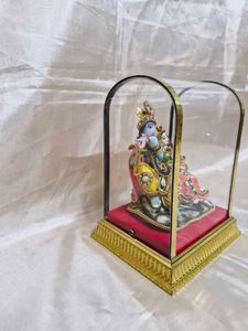 Radha Krishna Idol In Glass Case