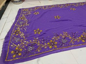 Beautiful handwork heavy  Saree