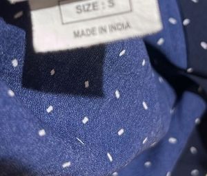 Navy Blue Polka Dot Shirt