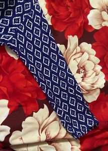 Blue &amp; White Printed Kurta