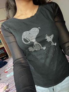 Black Stretchable T-shirt