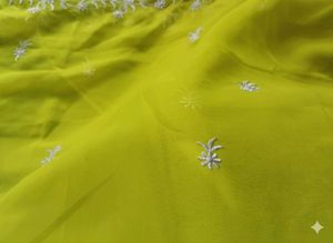 Lime Green Ethnic Gown with dupatta