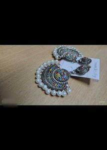 Fashionable Colorful Pearl Drop Earrings jumke bal