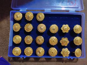 Gold Tone Ethnic Earrings Pack of 3