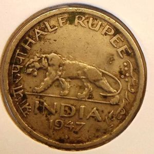 1947 King George VI ONE, HALF and QUATER Rupee