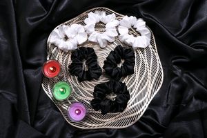 6 Pcs Satin Scrunchies Combo